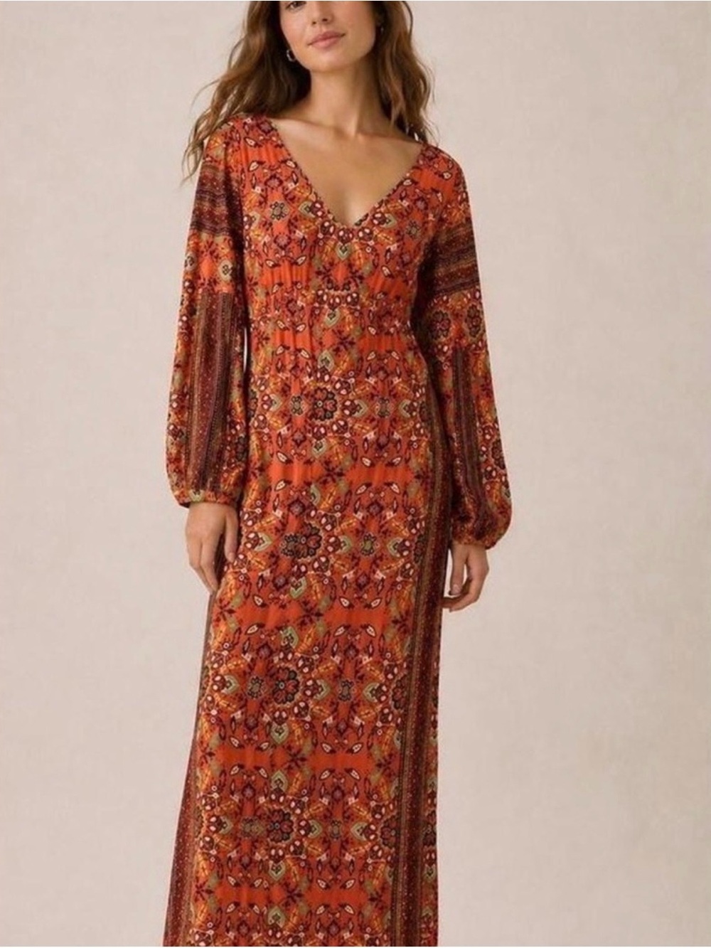 FARM Rio X Anthropologie Clarabelle Maxi Dress Size Medium